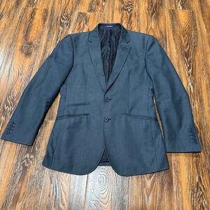 Statement Italy Mens 34S Wool Blazer Charcoal Gray Sport Coat Jacket Itailian